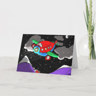 Santa Express Flygplan för autism Helgkort