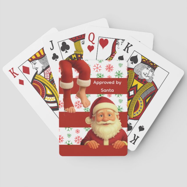 Santa Face Deck | North Pole Spirits Christmas  Casinokort (Baksidan)
