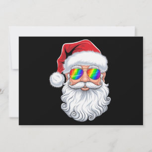 Santa Face Gay Solglasögon Jul Xmas HBTQ Julkort