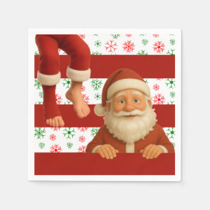 Santa Face North Pole Andar Jul Pappersservett