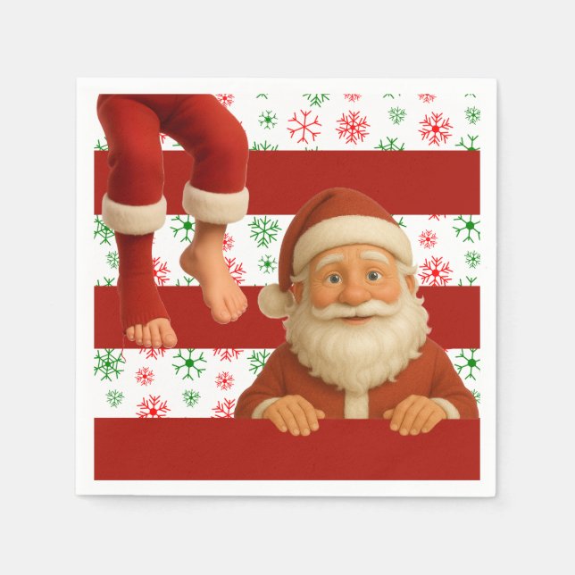 Santa Face | North Pole Andar Jul  Pappersservett (Framsidan)