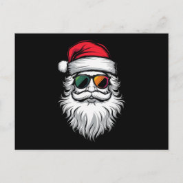 Santa Face Retro Solglasögon Jul Christmas Högtid Helg Vykort