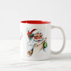 Santa Face Watercolor Mugg