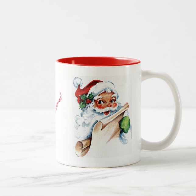 Santa Face Watercolor Mugg (Höger)