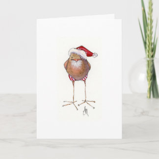 Santa fågeljulkort helgkort