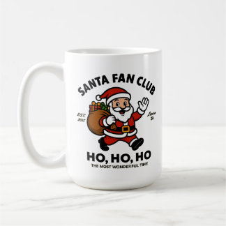 Santa Fan Club – “Ho, Ho, Ho” Vintage Christmas Gr Kaffemugg
