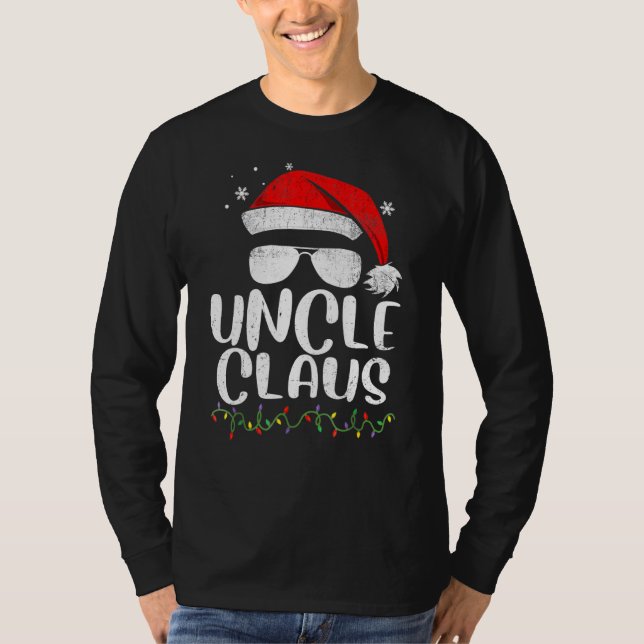Santa farbror Claus Ansikte sunglasses with Hat Ch T Shirt (Framsida)