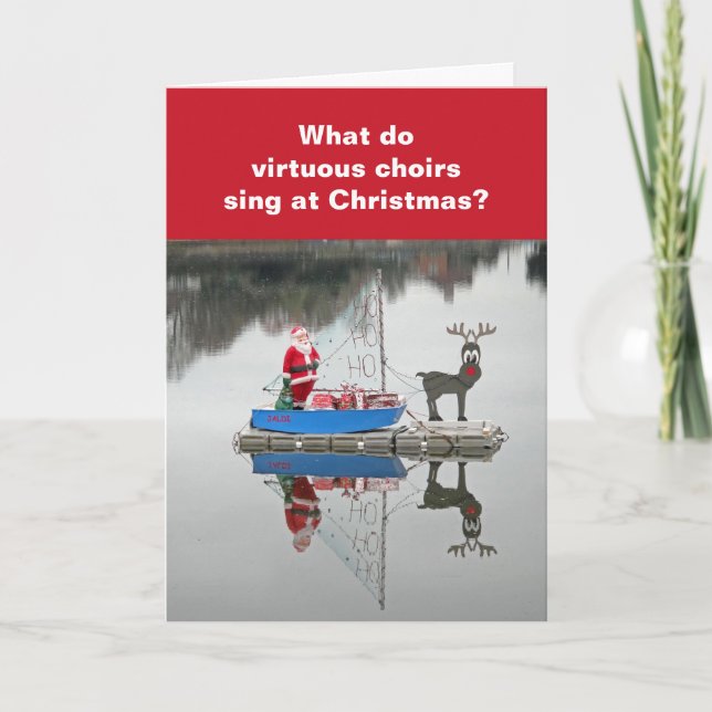 Santa fartygkort helgkort (Framsida)