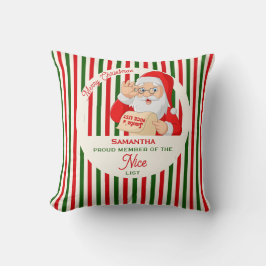 Santa Father Christmas Nice List Proud Member Kudde