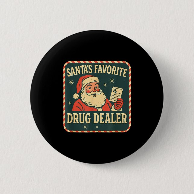 Santa Favorite Drug Er Christmas Pharmacy Tech Nur Knapp (Framsida)