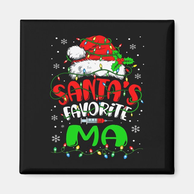 Santa Favorite Medical Istant jul Morsa Magnet (Framsidan)