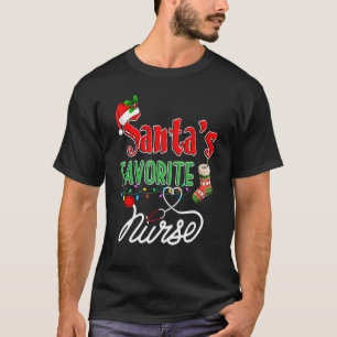 Santa Favorite Nurse Julafton Light Nurse Julafton T Shirt