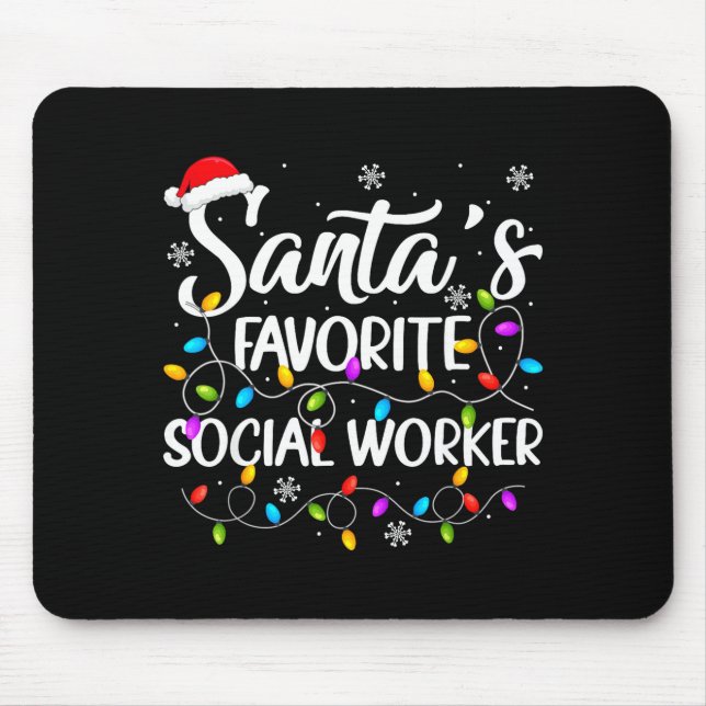 Santa Favorite Social Worker Christmas Lights Fami Musmatta (Framsidan)