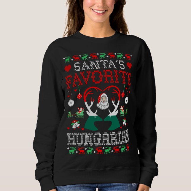 Santa Favorite ungersk julklapp Ugly Sweat T Shirt (Framsida)