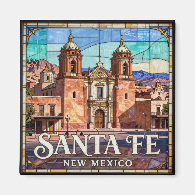 Santa Fe Adobe-arkitektur 🏜️ Magnet (Framsidan)