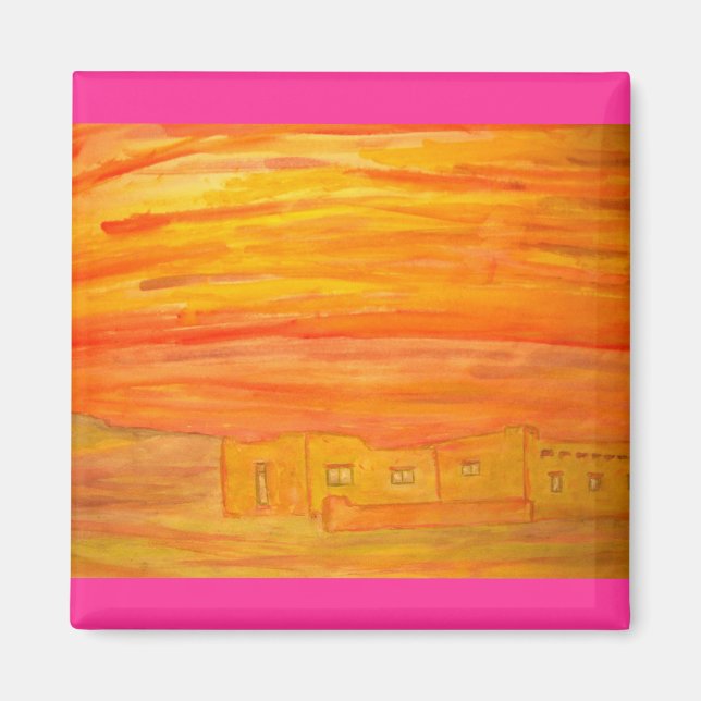 Santa fe adobe himlar magnet (Framsidan)