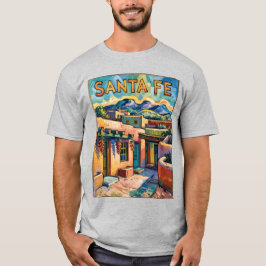 Santa Fe Adobe Homes Van Gogh Starry Night Stil T Shirt