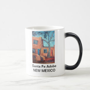Santa Fe Adobe som är ny - mexico Magisk Mugg