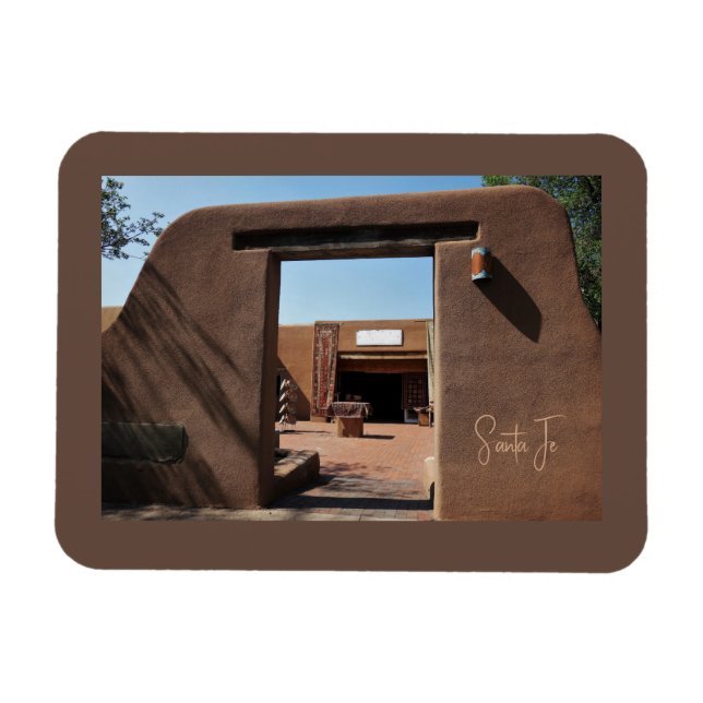 Santa Fe Adobe-vy Magnet (Horisontell)