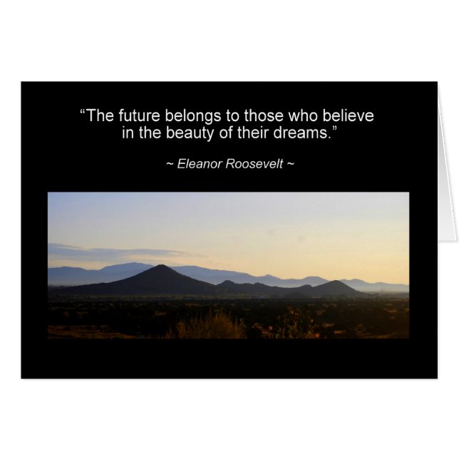 Santa Fe Backe Sunrise-inspiration Hälsningskort (Framsidan Horizontal)