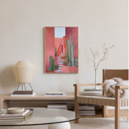 Santa Fe Cacti Boho Poster Canvastryck