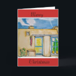 Santa Fe Christmas. Helgkort<br><div class="desc">Nya Santa Fe - mexico,  härliga jultraditioner.   Bruntet hänger lös upp lite med godisar,  aftonglödet som det är en underbar tid.</div>