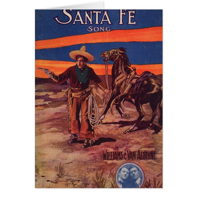 Santa Fe Cowboy Hälsningskort (Framsidan)