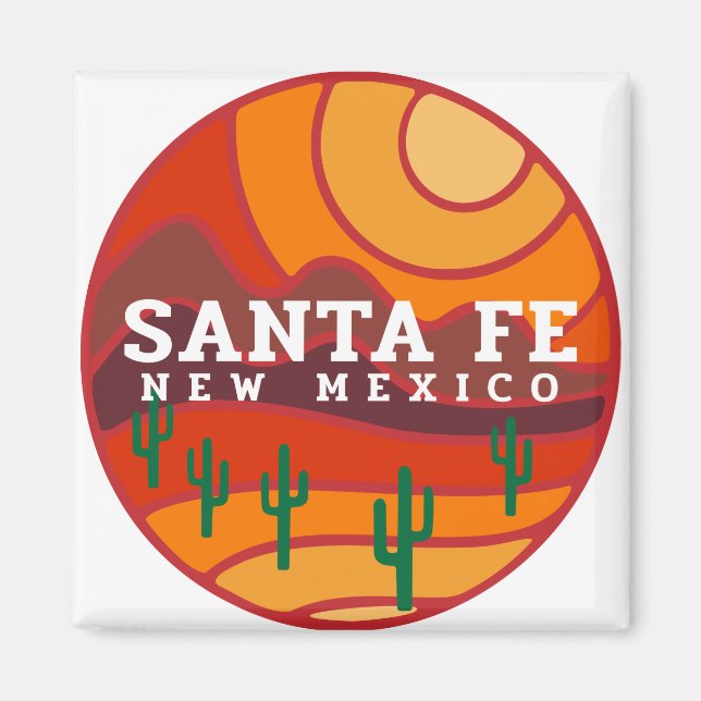 Santa Fe Desert till bergen Magnet (Framsidan)