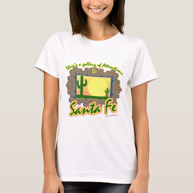 Santa Fe Gallery Coola Travel Art Slogan T-shirt (Framsida)