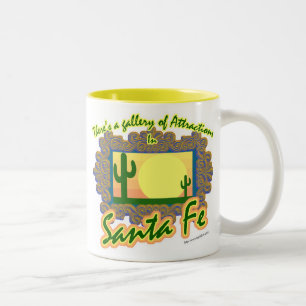 Santa Fe Gallery Coola Travel Art Slogan Två-Tonad Mugg
