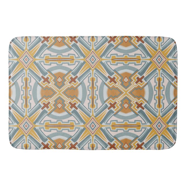 Santa Fe Geometric Tile Mönster Badrumsmatta (Framsidan)