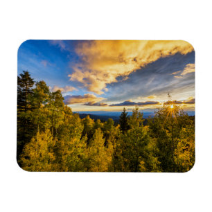 Santa Fe National Forest vid Sunset på hösten Magnet