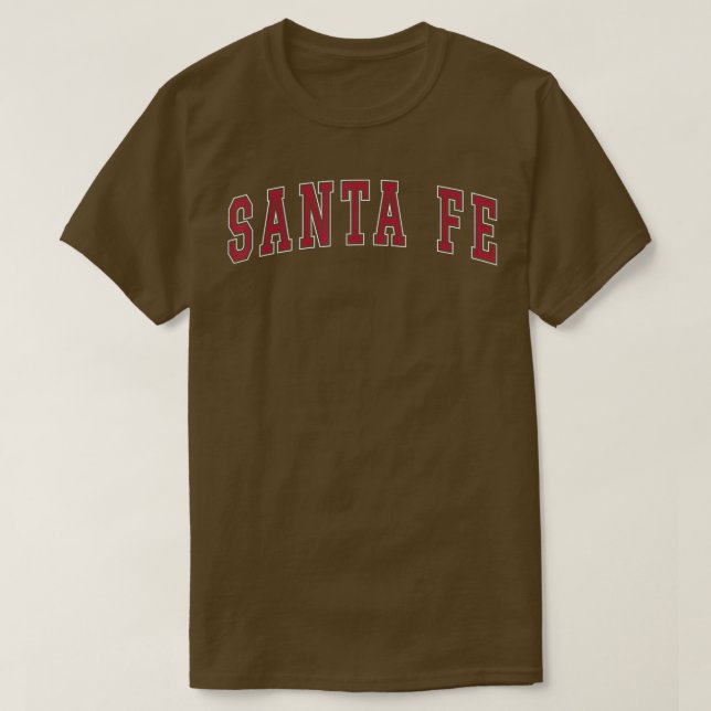 Santa Fe New Meico Souvenir Sport College Stil Re T Shirt (Design framsida)
