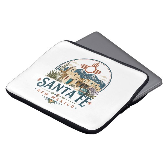 Santa Fe New Mexico Adobe-arkitektur Sydväst Laptop Fodral (Framsida topp)