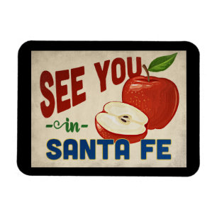 Santa Fe New mexico Apple - Vintage resor Magnet