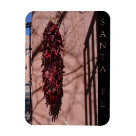 Santa Fe New Mexico Chili Ristras Landskap Magnet
