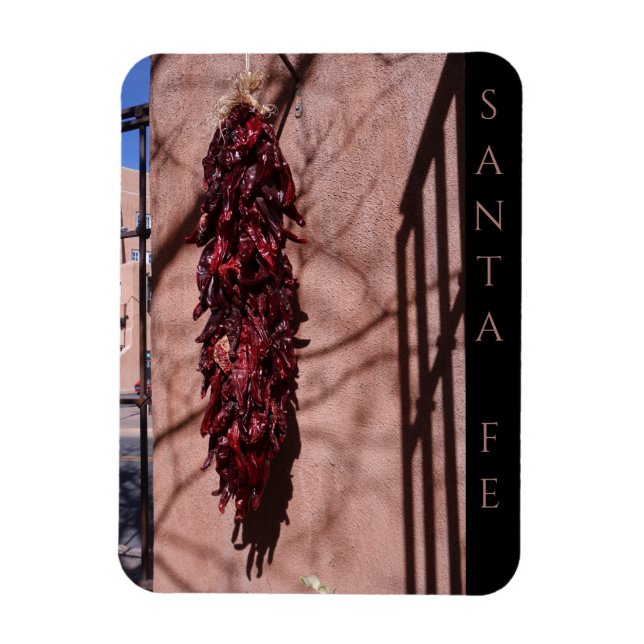Santa Fe New Mexico Chili Ristras Landskap Magnet (Vertikal)