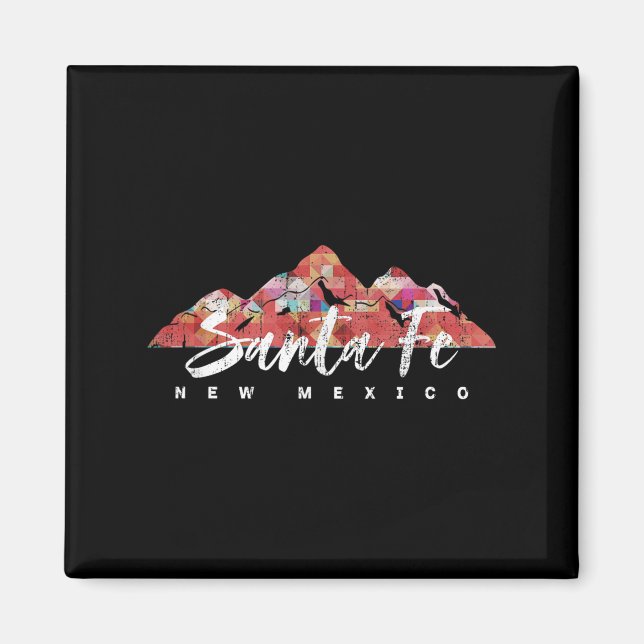 Santa Fe New Mexico Family Travel Hiking Camping S Magnet (Framsidan)