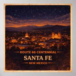 Santa Fe New Mexico Hundraårsjubileum Poster