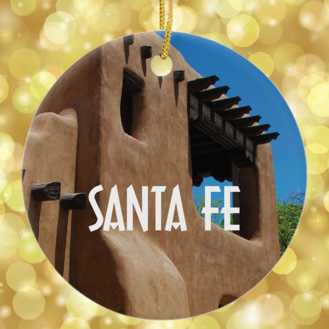 Santa Fe New mexico Julgransprydnad Keramik (Skapare uppladdad)
