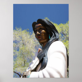 Santa Fe New mexico Native American Statue Poster