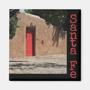 Santa Fe New mexico Red Door och Adobe Magnet