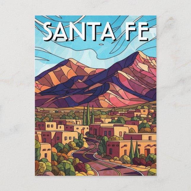 Santa Fe New Mexico Resor Vykort (Framsida)
