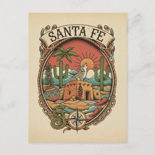 Santa Fe New Mexico Resor Vykort