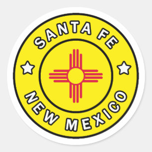Santa Fe New mexico Runt Klistermärke