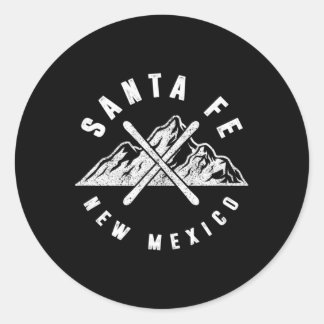 Santa Fe New mexico Skiing Snowboarding Hiking Mou Runt Klistermärke