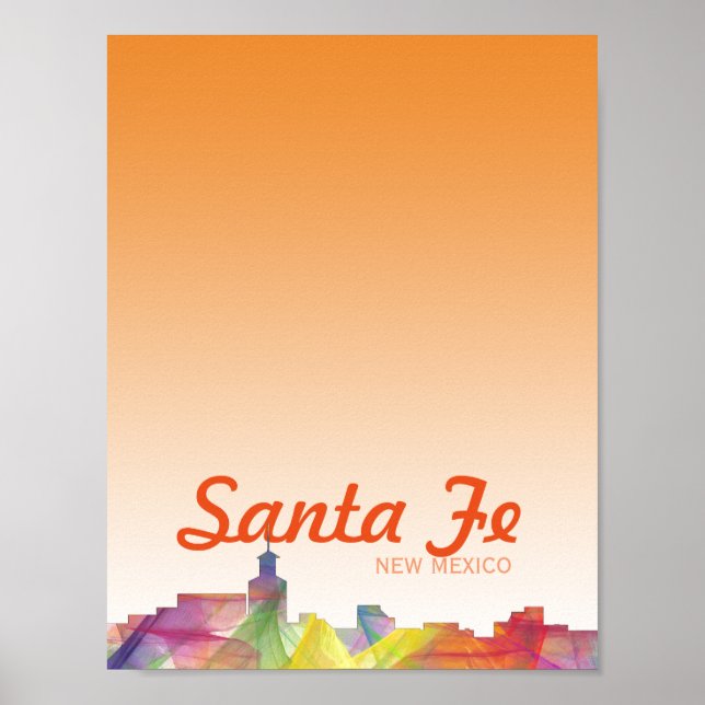 SANTA FE, NEW MEXICO SKYLINE WB1 POSTER (Framsidan)