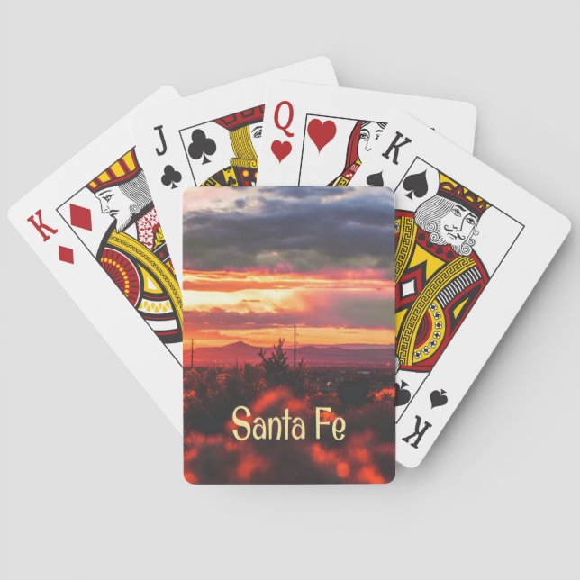 Santa Fe New Mexico Solnedgång Casinokort (Baksidan)