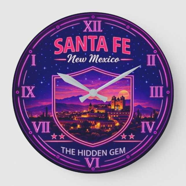 Santa Fe New Mexico Southwest Stor Klocka (Framsida)