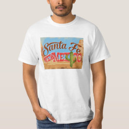 Santa Fe New mexico Tecknad Desert Vintage resor T Shirt